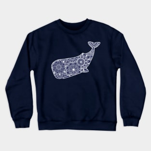 Whale (blue and white) Crewneck Sweatshirt